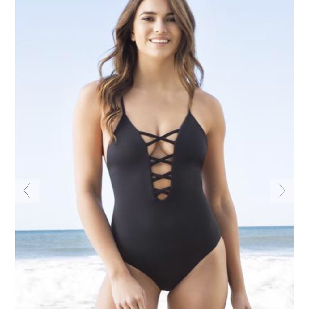Mara Hoffman Black Onepiece